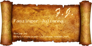 Faszinger Julianna névjegykártya